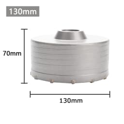 1Pc 30-150mm Drilling Crown for Concrete Wall Hole Saw SDS PLUS Hammer Drill Bit Set with Round Shaft Cement Stone Cutter Tool