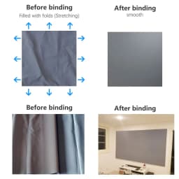 Salange Projector Screen,60 100 120 Inch Reflective Fabric Cloth Projection Screen For YG300 Projetor XGIMI DLP LED Home Theater