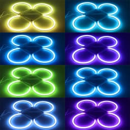 Cotton RGB Angel eyes ring kit 16 colors flash Remote control for BMW 3 5 7 Series E36 E38 E39 E46 525i 528i 530i 540i 320i