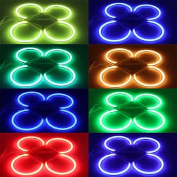 Cotton RGB Angel eyes ring kit 16 colors flash Remote control for BMW 3 5 7 Series E36 E38 E39 E46 525i 528i 530i 540i 320i