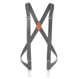 Side Clip Trucker Suspenders for Men Work 2.5cm Wide X-back with 2 Snap Hooks Adjustable Elastic Heavy Duty Trouser Braces Black