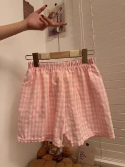 Summer Loose Shorts Thin Pajamas Cotton Women Shorts Women's Bottoms Soft Pants Plaid Print Spwear Pants Womens Pajama Pant