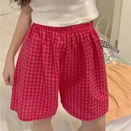Summer Loose Shorts Thin Pajamas Cotton Women Shorts Women's Bottoms Soft Pants Plaid Print Spwear Pants Womens Pajama Pant