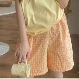 Summer Loose Shorts Thin Pajamas Cotton Women Shorts Women's Bottoms Soft Pants Plaid Print Spwear Pants Womens Pajama Pant