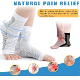 5 Pairs of Ankle Pressure Socks for Sports, Running, Fitness, Sweat Absorption, Breathability, Exposed Toe and Foot Protection