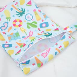 Elinfant 2PCS Wet Dry Bag Mini Baby Diaper Bag Nappy Bag 18*25cm Waterproof Reusable Washable Diaper Bag