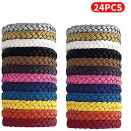 36-12pcs Hand Wrist Band Repeller Portable Anti Mosquitoes Wrist Band Reusable Safe Wristbands for Sports Travel Camping Tools