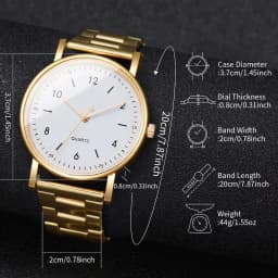 2/4PCS Fashion Women Watches Simple Arabic Dial Quartz Wristwatch with Bracelets Set Reloj Mujer(Without Box)
