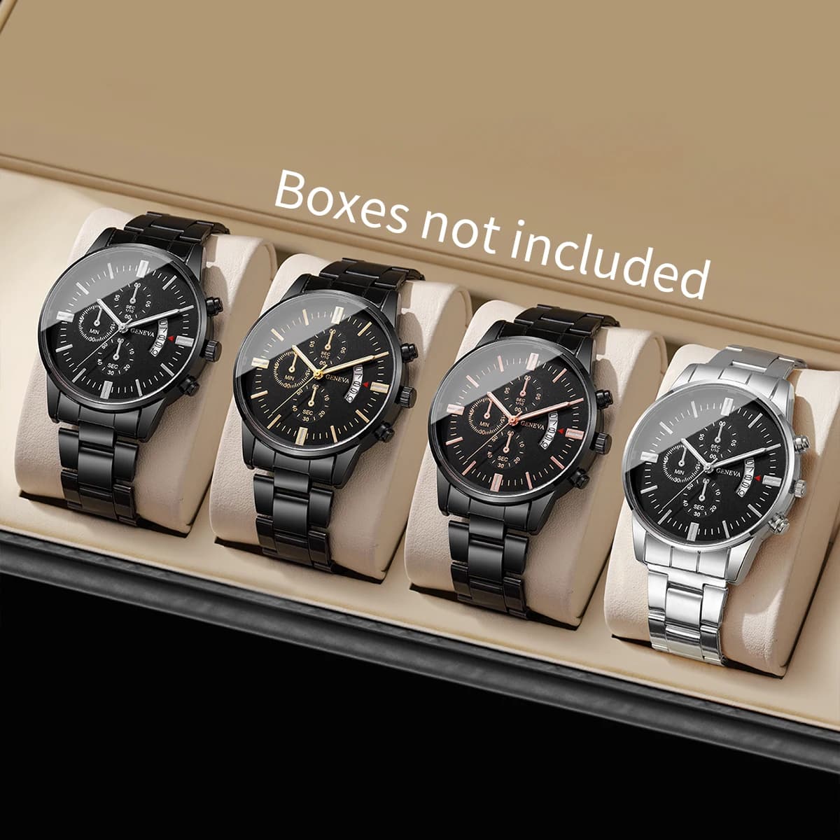 1/2/3/4PCS Fashion Men Business Watches Luxury Calendar Quartz Watch for Man Clock Montre Homme(Without Box)