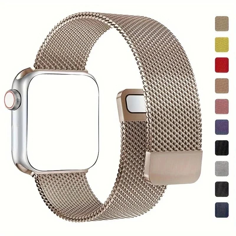 Milanese Strap for Apple Watch 10 46mm Band 9 8 7 45mm 41mm Ultra 2 49mm Metal Magnetic Bracelet iWatch 6 5 4 SE 44mm 40mm 42mm