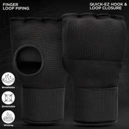 Hybrid MMA Gloves Half Finger, Boxing Muay Thai Training Punching Mitts, Thickened Sponge, Breathable Fabric, Closure Strips