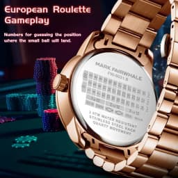 Mark Fairwhale 5031 Men Funny Quartz Watch Recessed Wheel Design Arabic Numerals Rotating Dial Roulette Clock Watch Hombre Reloj