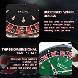 Mark Fairwhale 5031 Men Funny Quartz Watch Recessed Wheel Design Arabic Numerals Rotating Dial Roulette Clock Watch Hombre Reloj