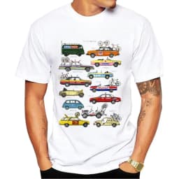 Vintage Sports Bike Printed Men's T-shirt Harajuku Streetwear Graphic T Shirts Oversized Tops One Piece Vintage Tee