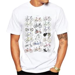 Vintage Sports Bike Printed Men's T-shirt Harajuku Streetwear Graphic T Shirts Oversized Tops One Piece Vintage Tee