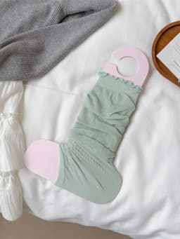 Thin Ruffled Edge Cotton Slouch Leg Warmers Women Ins Trendy Lolita Cos JK Style Ballet Solid Color Calf Stirrup Knee High Socks