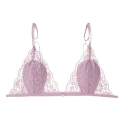 Women Ultra-thin Triangle Cup Lace Front Buckle No Wire Bra Beautiful Back Backless Adjustable Slim Straps Bra