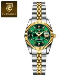 POEDAGAR Fashion Women's Wristwatch Waterproof Luminous Date Elegant Ladies Watches Stainless Steel Quartz Watch For Women Reloj