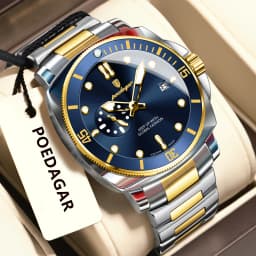 POEDAGAR Luxury Trendy Men Watch Waterproof Luminous Date Stainless Steel Male Watch Quartz Business Sports Men's Watches Reloj