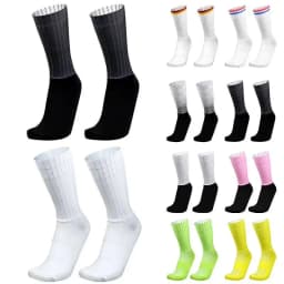 Men Bicycle Sport Running Bike Socks Anti Slip Silicone Summer Aero Socks Whiteline Cycling Socks  Calcetines Ciclismo