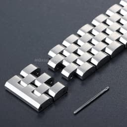 Solid Stainless Steel Strap 18mm 20mm 22mm 24mm 26mm Metal Bracelet Flat Interface Wristband SmartWatch Replacement Watch Band