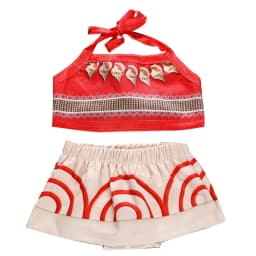 Baby Girls Cosplay Moana Vaiana Costume Children Halloween Princess Dress 2Pcs Set Christmas Carnival Halloween Clothing 2-12T