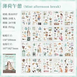 20sheets Cute Pet Life Record Series Kawaii PET Sticker Book Creative Handbook Collage DIY Scrapbook Material Aesthetic Stickers