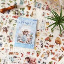 20sheets Cute Pet Life Record Series Kawaii PET Sticker Book Creative Handbook Collage DIY Scrapbook Material Aesthetic Stickers