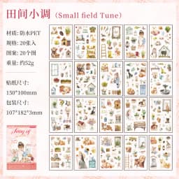 20sheets Cute Pet Life Record Series Kawaii PET Sticker Book Creative Handbook Collage DIY Scrapbook Material Aesthetic Stickers