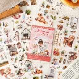 20sheets Cute Pet Life Record Series Kawaii PET Sticker Book Creative Handbook Collage DIY Scrapbook Material Aesthetic Stickers
