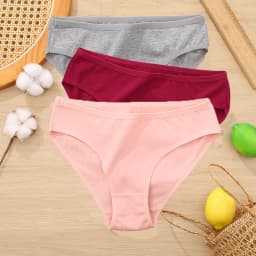 3PCS/Set Cotton Panties Women Briefs Jacquard Design Women Panties Sexy Female Underpants Solid Color Intimate Pantys S-XL