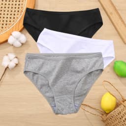 3PCS/Set Cotton Panties Women Briefs Jacquard Design Women Panties Sexy Female Underpants Solid Color Intimate Pantys S-XL