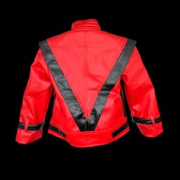 Michael Joseph Jackson Leather Red Thrilling Jacket, Suitable for 5-12 Year Boys Girls Kids ,Halloween Birthday Gift,