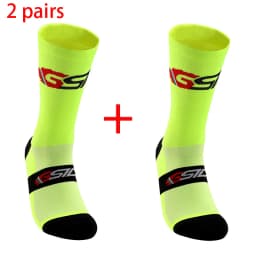 2pairs 2023 New Cycling Socks Bike Nurse Compression Road Bike Running Mtb Knee-high White Sports Funny Brand Black
