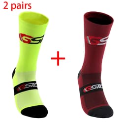 2pairs 2023 New Cycling Socks Bike Nurse Compression Road Bike Running Mtb Knee-high White Sports Funny Brand Black