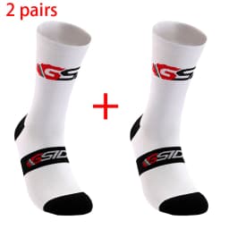 2pairs 2023 New Cycling Socks Bike Nurse Compression Road Bike Running Mtb Knee-high White Sports Funny Brand Black