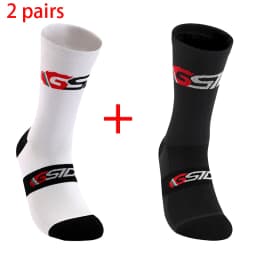 2pairs 2023 New Cycling Socks Bike Nurse Compression Road Bike Running Mtb Knee-high White Sports Funny Brand Black