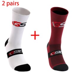 2pairs 2023 New Cycling Socks Bike Nurse Compression Road Bike Running Mtb Knee-high White Sports Funny Brand Black