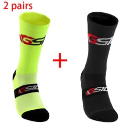 2pairs 2023 New Cycling Socks Bike Nurse Compression Road Bike Running Mtb Knee-high White Sports Funny Brand Black