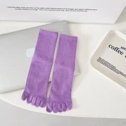 Color five-finger cotton sweat-absorbing breathable sports socks Japanese candy color split-toe women's socks