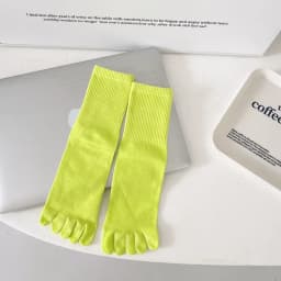 Color five-finger cotton sweat-absorbing breathable sports socks Japanese candy color split-toe women's socks