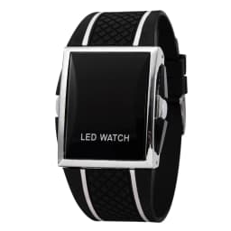 Men Sport Digital Watches Black White Rectangle Man LED Fitness Watch Silicone Strap Mens Electronic Clock Relogio Masculino New