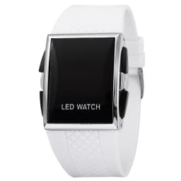 Men Sport Digital Watches Black White Rectangle Man LED Fitness Watch Silicone Strap Mens Electronic Clock Relogio Masculino New