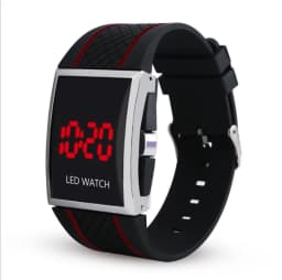 Men Sport Digital Watches Black White Rectangle Man LED Fitness Watch Silicone Strap Mens Electronic Clock Relogio Masculino New