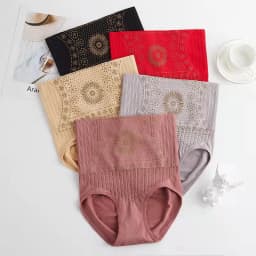 Flarixa Seamless High Waist Postpartum Panties Women's Abdomen Hip Lift Briefs Body Shaping Pants Plus Size Breathable Underwear