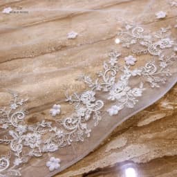 Long Wedding Veils with Comb Two Layers Appliques Bride Veil Lace Edge Tulle Veils Accessories 3m*4m Customized
