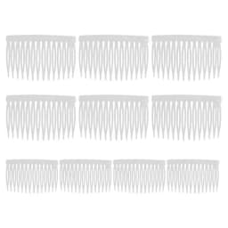 10Pcs/Set Bride Tiara Veil Comb Plastic Black White Transparent Fork Combs Drop Ship