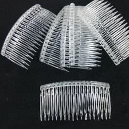 10Pcs/Set Bride Tiara Veil Comb Plastic Black White Transparent Fork Combs Drop Ship