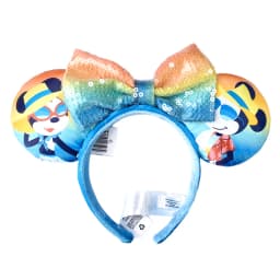 Disney Minnie Mouse Ears Headband Holiday Party Rose Bows Hairband EARS COSTUME Headband Cosplay Plush Adult/Kids Headband Gift