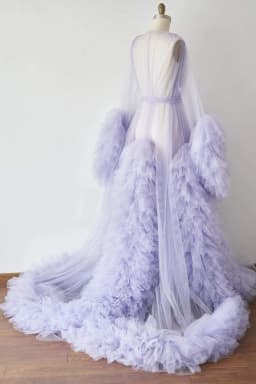 Ladies Dressing Gown Perspektive Sheer Long Robe Fluffy Dessous Fotografie Bridal Fluffy Maternity Robes Photo Shoot Bathrobe